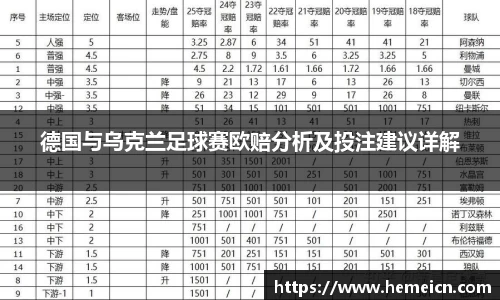 beats365德国与乌克兰足球赛欧赔分析及投注建议详解